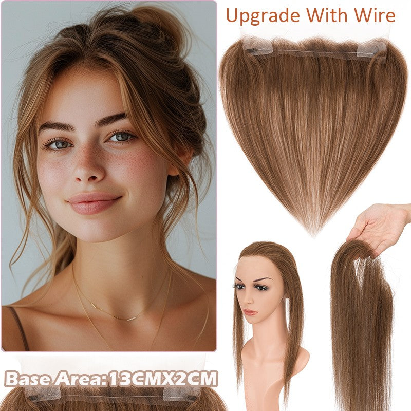Full Lace Hair Topper with Wire for Women - Natural Human Hair Frontal