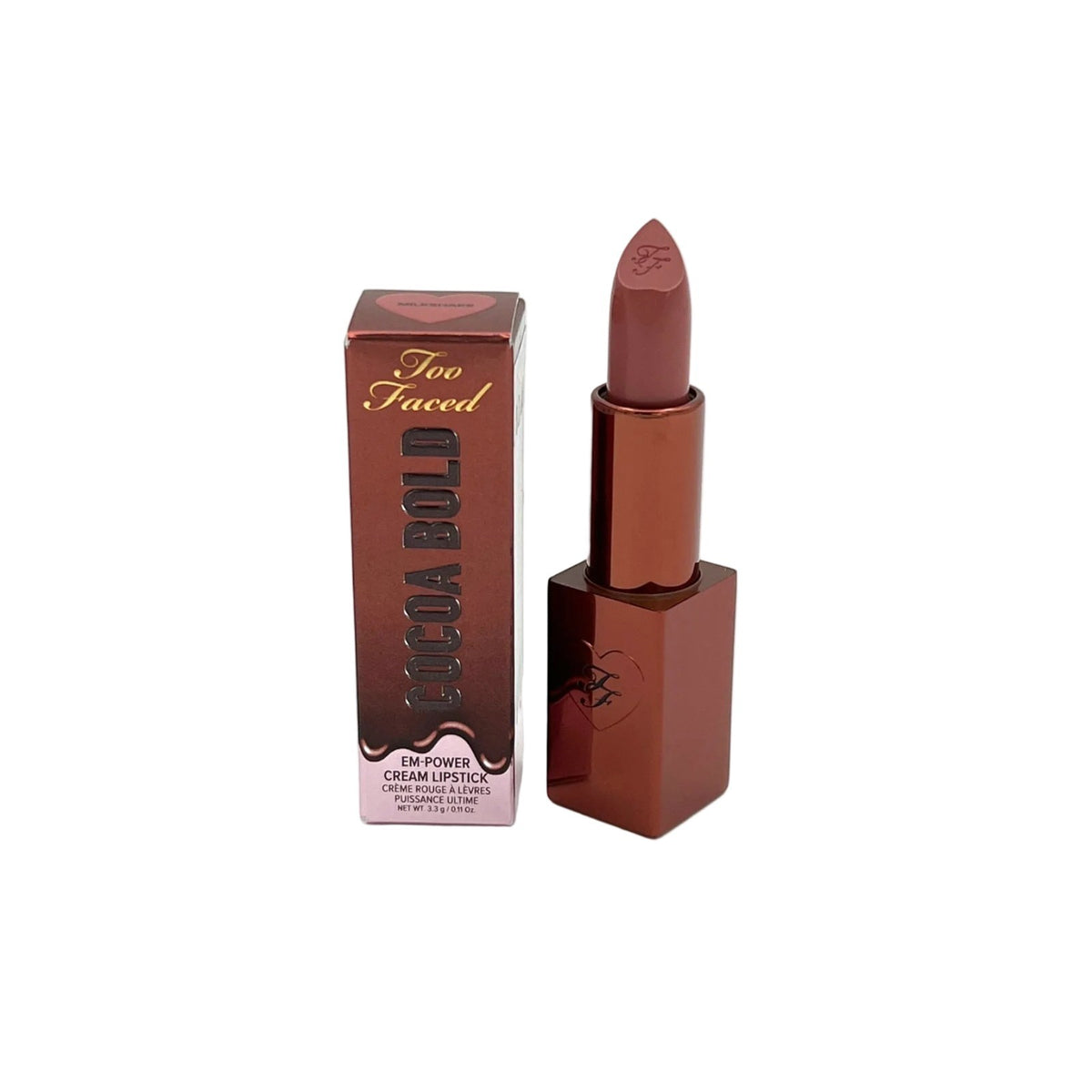 Too Faced Cocoa Bold Cream Lipstick - Milkshake Muted Nude Pink