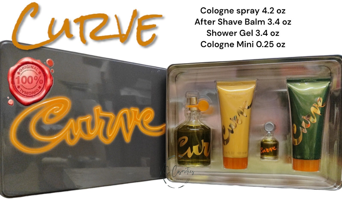 Men's Fragrance Gift Set - 4-Piece Curve by Liz Claiborne, 4.2oz EDC + Accessories