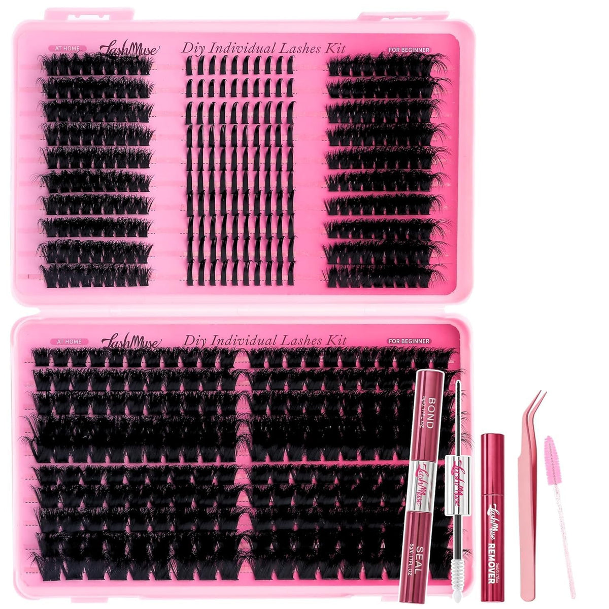 Volume Lash Clusters Kit with Spikes 80D 150D 200D for Dramatic Eye Makeup