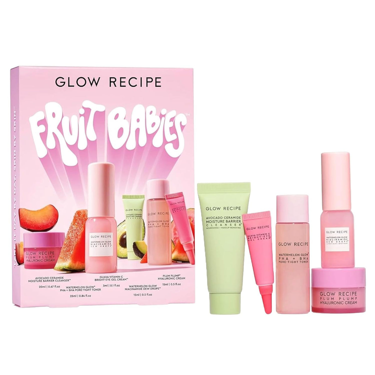 Fruit Babies Skincare Gift Set with Ceramide Facial Cleanser & BHA Toner