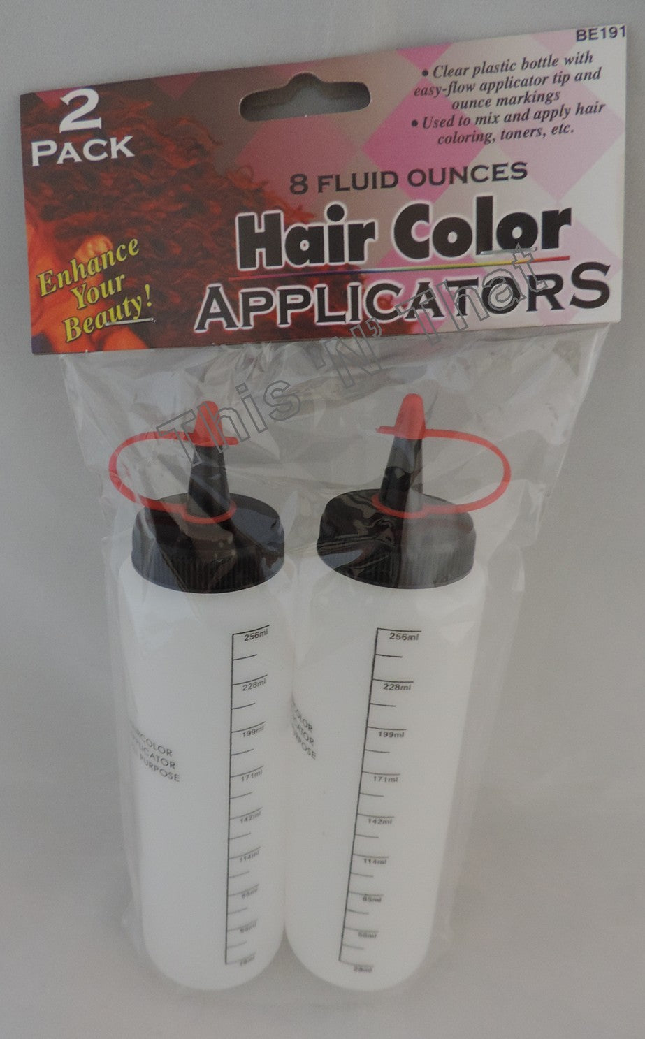 2 Hair Color Applicator Bottles 8 Oz Fluid Mix Coloring Cosmetic