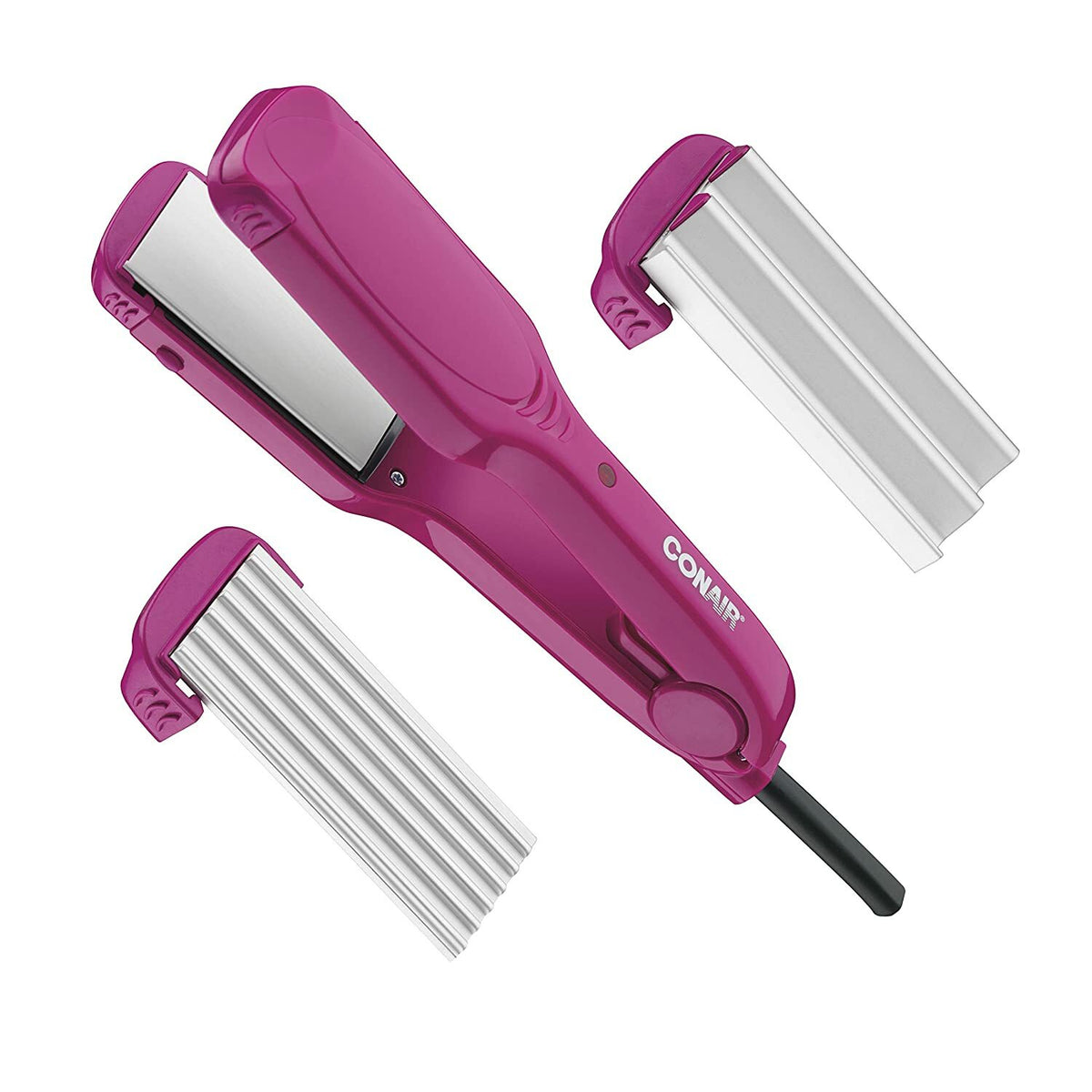 Conair 3-in-1 Ceramic Hair Styler Flat Iron with Micro Crimp & Deep Wave Plates