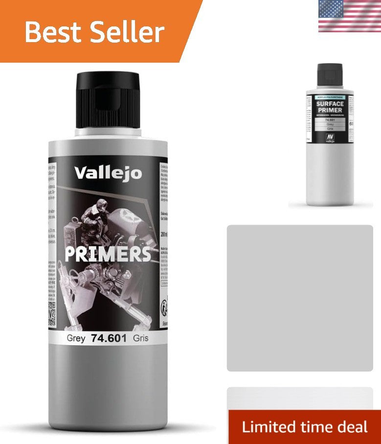 Grey Acrylic Primer 200ml for Models - Quick Drying, Strong Adhesion