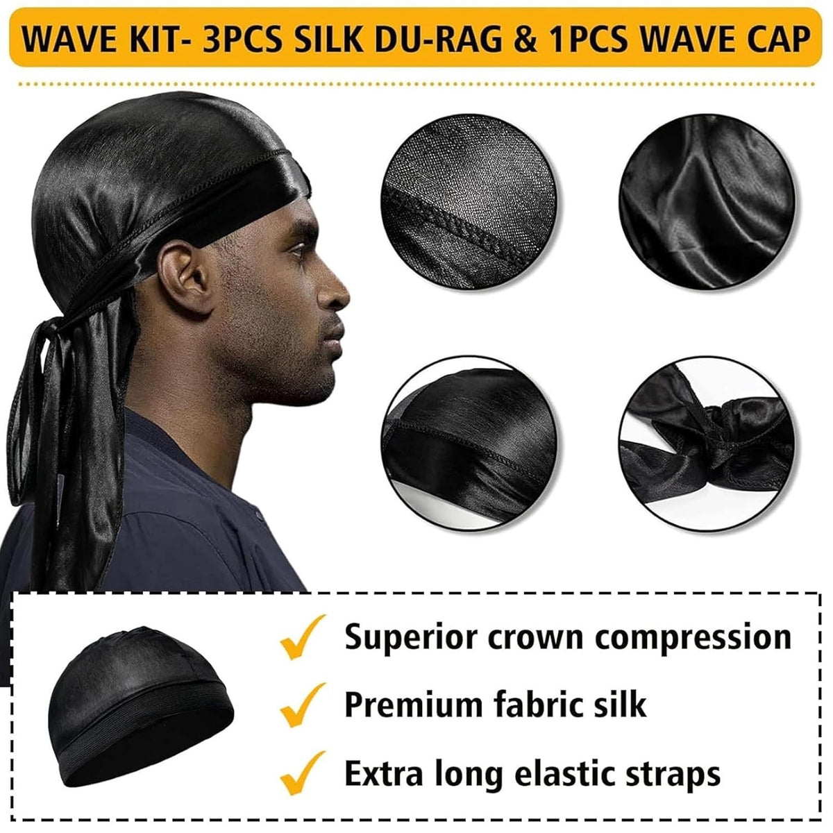 Men's Strong Hold Wave Pomade for 360 Waves Easy Wash Hair Cream