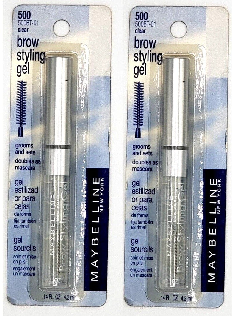 2 Pack Clear Brow Styling Gel - Long-Lasting Hold for Eyebrows