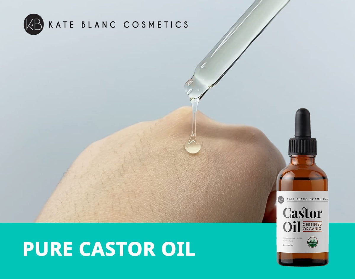 Organic Castor Oil for Hair & Skin - 2 Fl Oz | Pure & USDA Certified