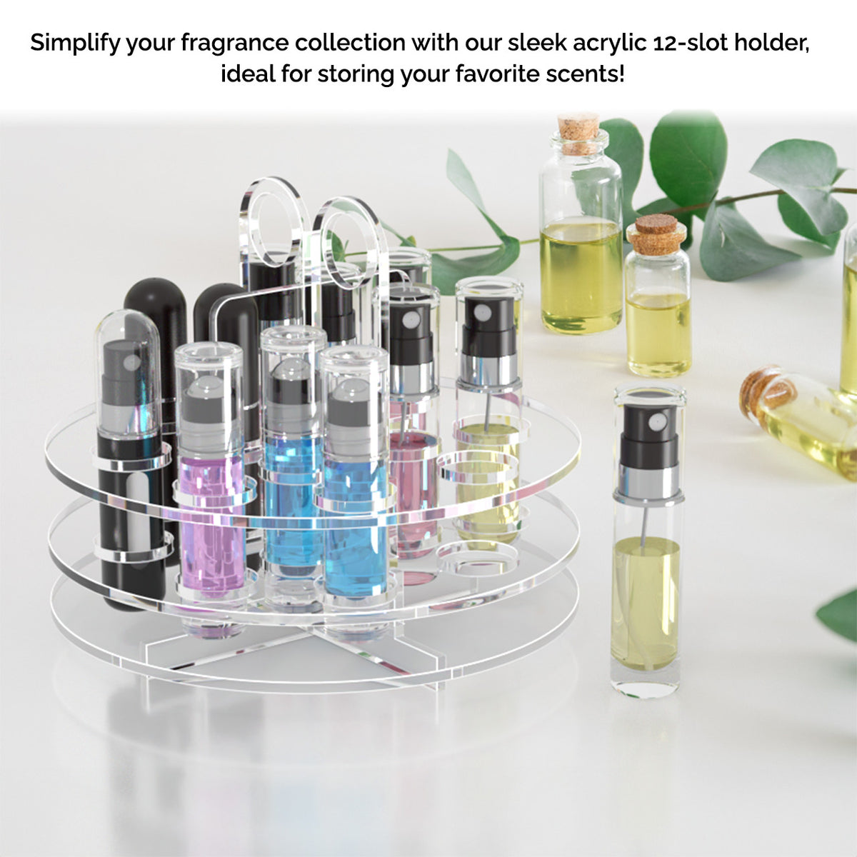 12 Slot Clear Acrylic Lipstick Organizer Makeup Storage Display
