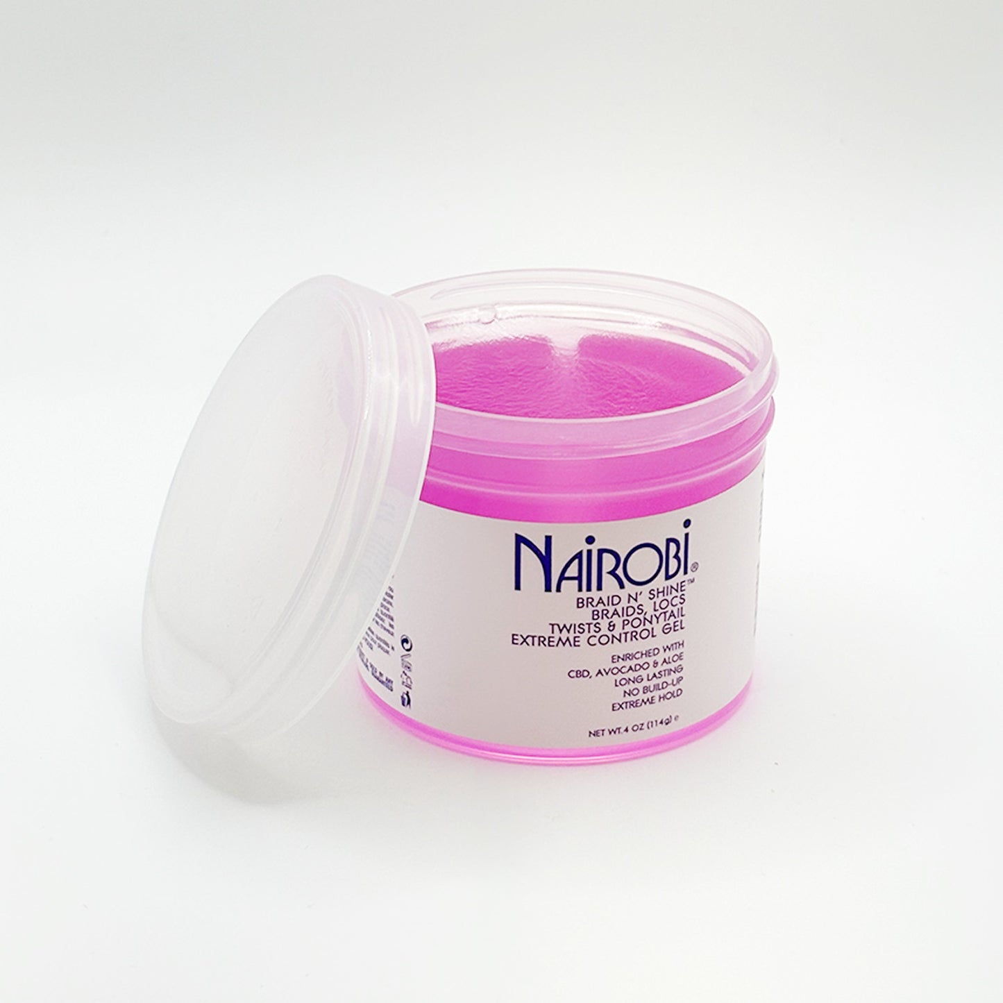 Nairobi Braid N' Shine Extreme Control Gel 4oz for Braids, Locs & Styles