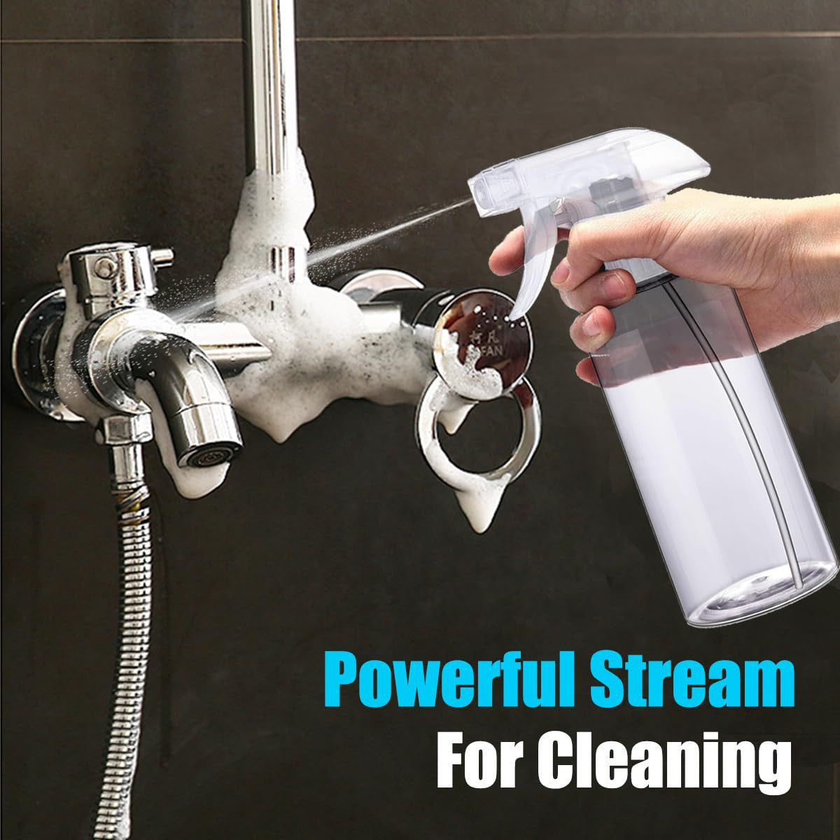 16.9Oz Spray Bottles 2Pack - Adjustable, Leak-Proof Cleaning & Garden Mister