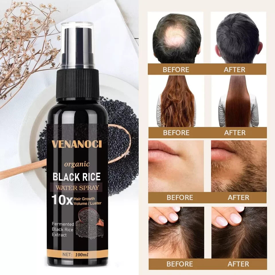 Venanoci Hair Growth Serum Rice Water Spray for Women & Men Treatment