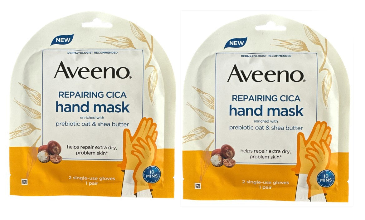 Repairing Cica Hand Mask - 2 Pairs with Prebiotic Oat & Shea Butter