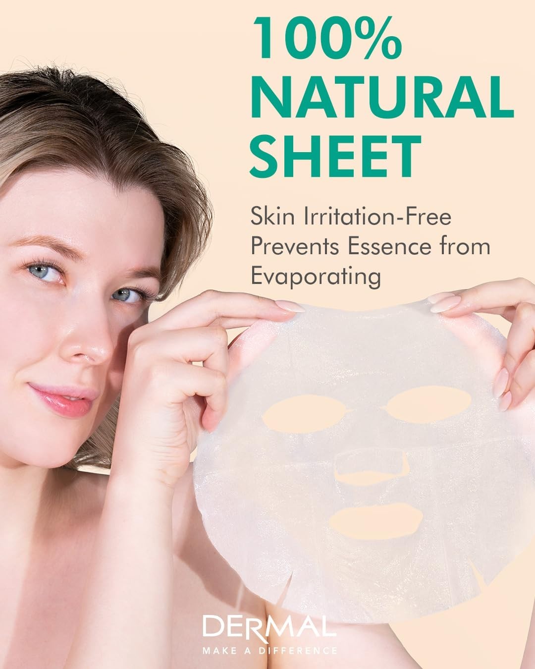 Green Tea Collagen Face Masks, Pack of 100