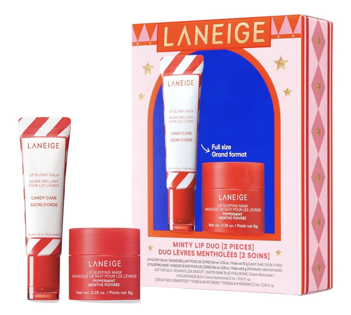 Lip Balm and Mask Gift Set - Moisturizing Minty Lip Duo with Shea Butter