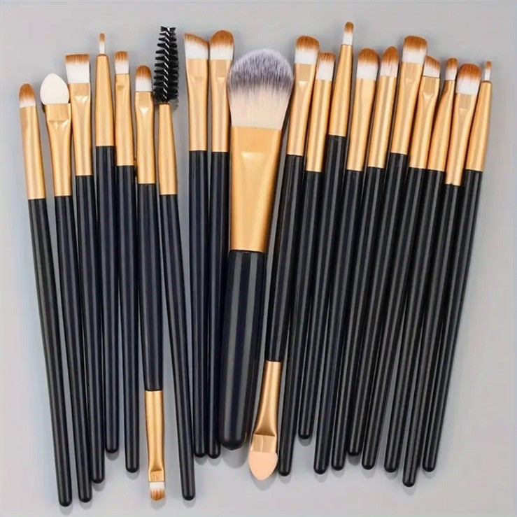 Makeup Brush Set 20 Pcs - Eyeshadow, Lip, Foundation & Blush Tools
