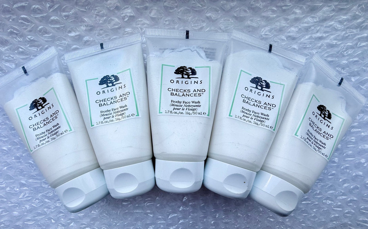 Set of 10 Origins Check And Balances Frothy Face Wash 1.7oz - Gentle Skin Cleansing