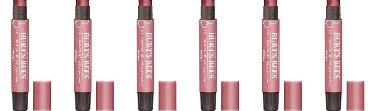 Lip Balm Set - Burt's Bees Peony Lip Shimmer Tinted Lip Care 6 Pack