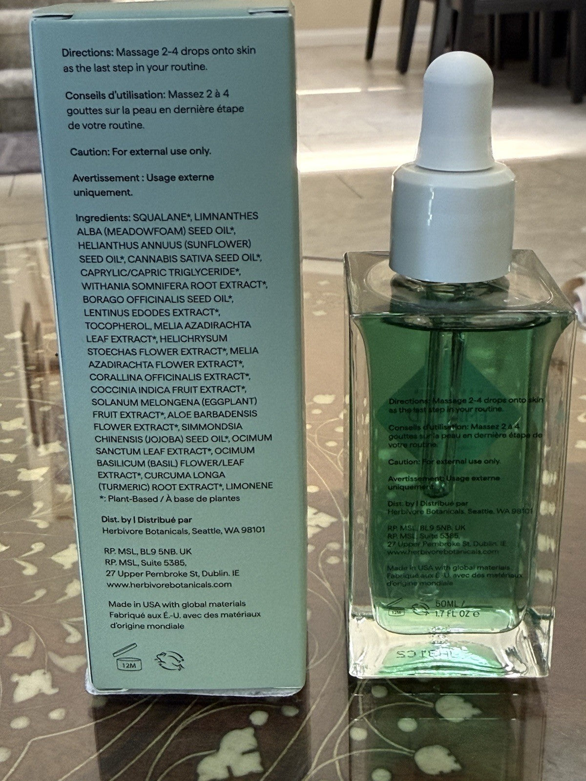Herbivore Botanicals Emerald Calming Facial Oil - 1 fl. oz New In Box