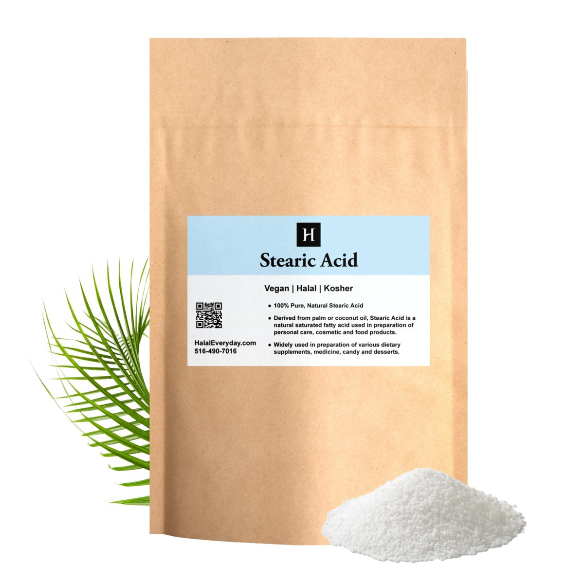 Pure Stearic Acid Flakes for Candle Making, Soap & Cosmetics - Food Grade