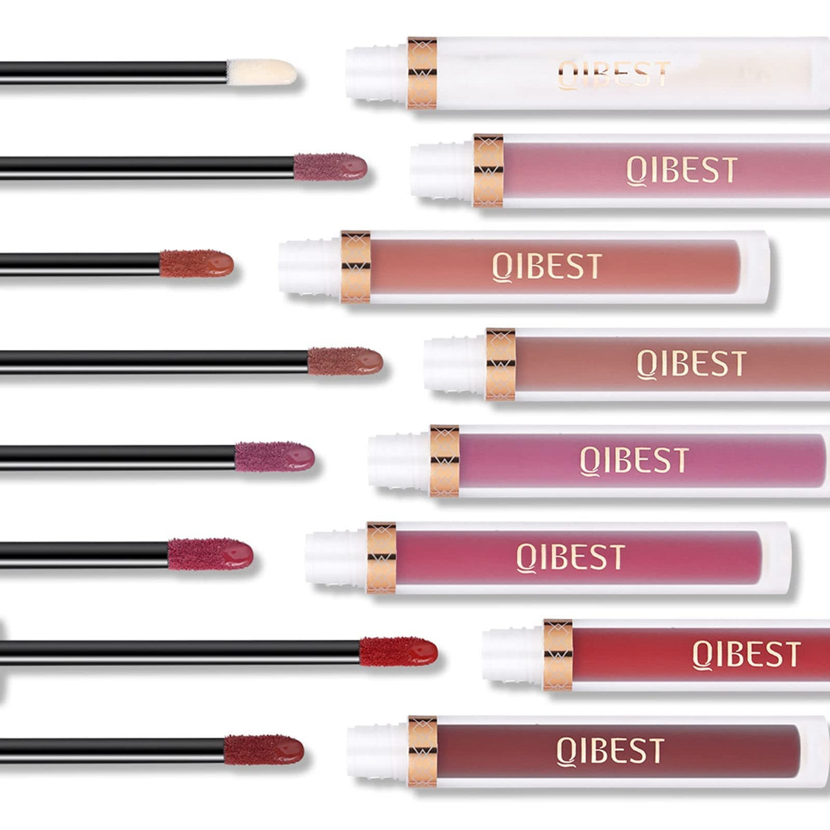 Liquid Lipstick Set 8 Colors Matte Lip Gloss & Lip Plumper - Long Lasting
