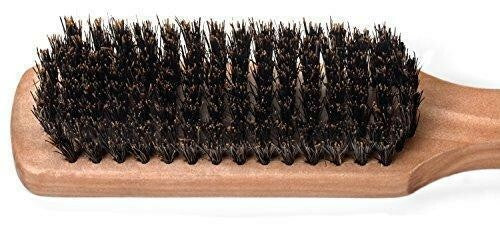Men's Boar Bristle Hair Brush - Natural Wooden Wave Styling Comb