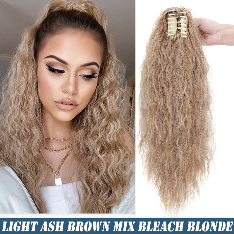 Kinky Curly Ponytail Clip-In Hair Extension - High Puff Natural Look
