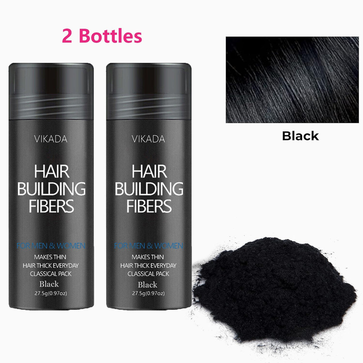Hair Building Fiber Thickening Concealer - Black 27.5g
