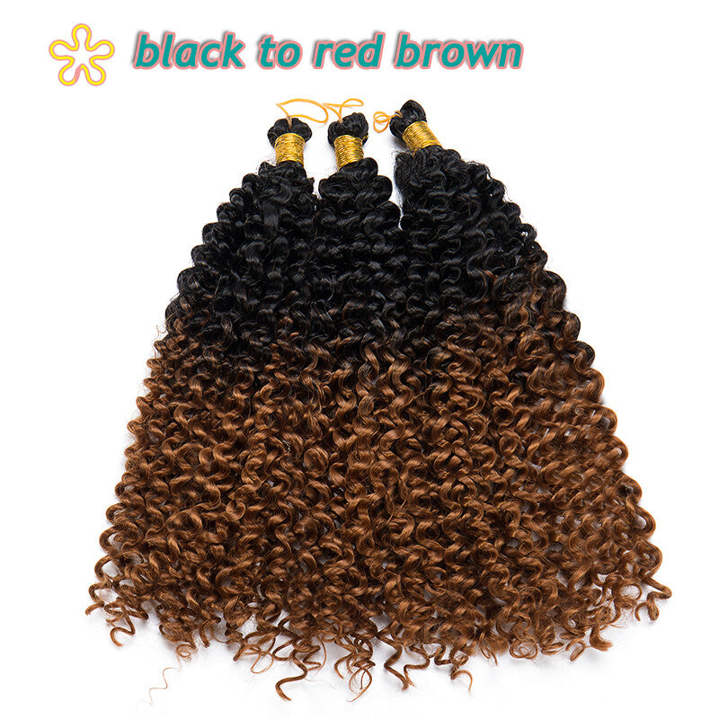 14-Inch Water Wave Crochet Hair Extensions - Afro Curly, Bouncy & Soft