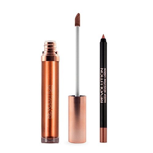 Metallic Lip Kit - Liquid Lipstick Pencil in Empire - Vegan Cruelty-Free 5.5ml
