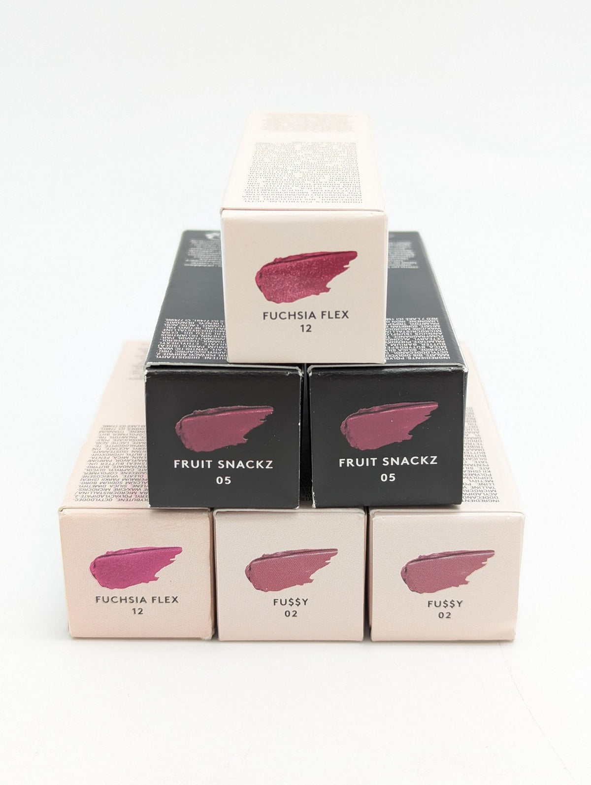 Set of 6 Fenty Beauty Lip Gloss & Lip Cream in Fruit Snackz Fuchsia & Fu$$y