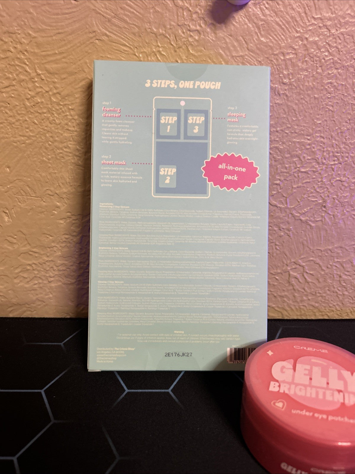 Brightening 3 Step Skin Care & Gelly Undereye Patches Set - Korean Skincare