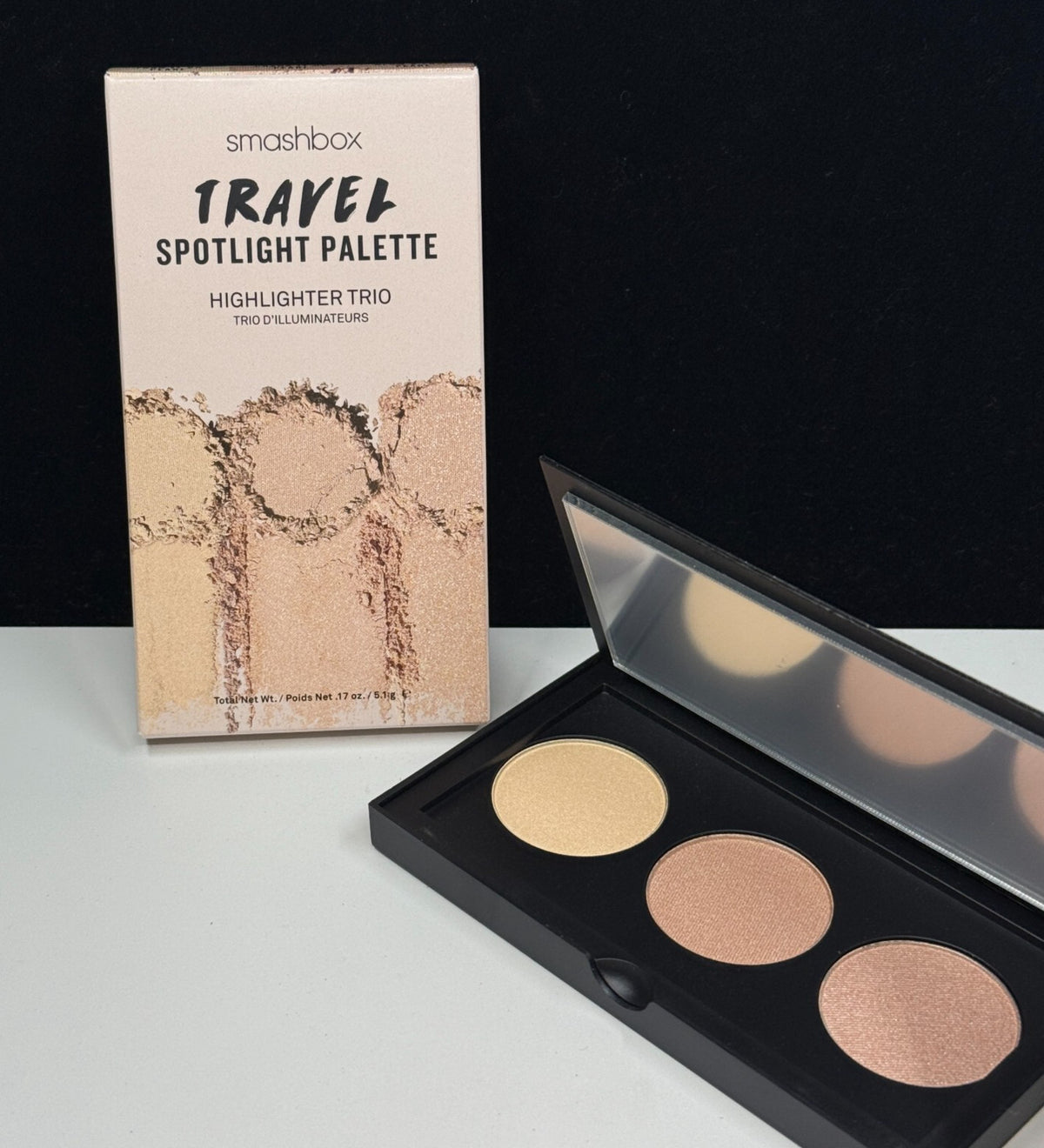 Travel Makeup Palette - Highlighter Trio 0.17 oz, Cruelty-Free & New