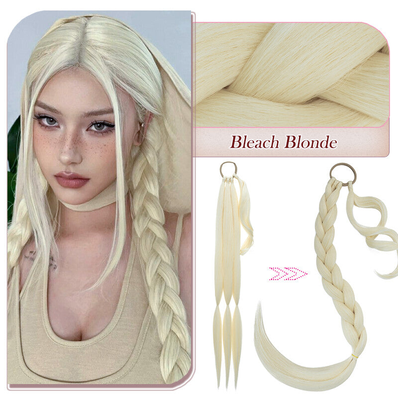 34-Inch Thick Braiding Hair Extensions for Ponytail Wraps - Multiple Colors