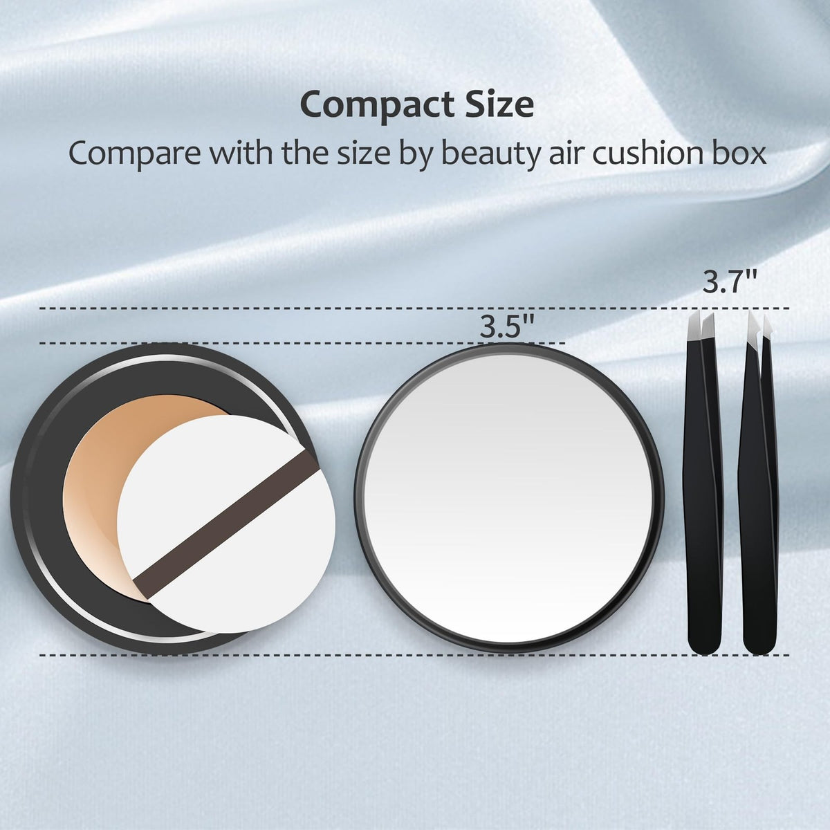 40X Magnifying Compact Mirror with Suction Cup - Travel Makeup & Grooming