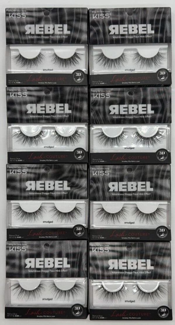 8-Pack Smudged False Eyelashes - Reusable Lash Couture #91599