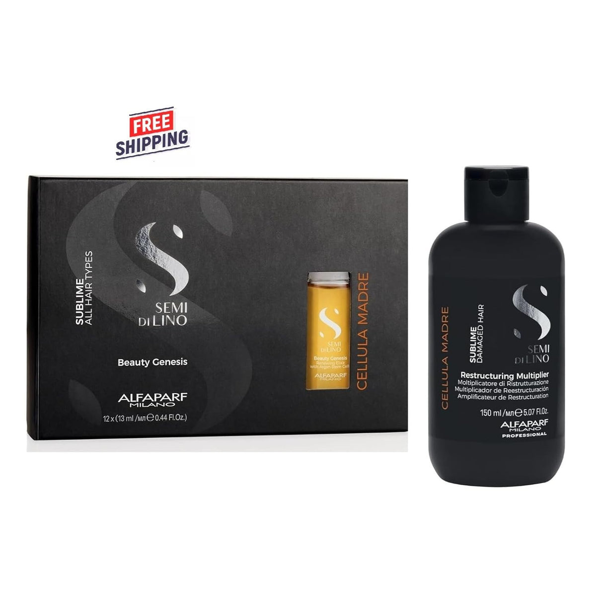 Hair Growth Serum Duo with Argan Stem Cells & Repair Concentrate - 150ml Set