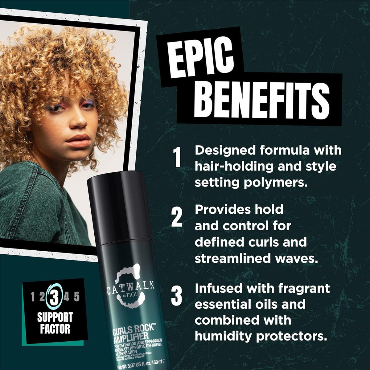 Curl Defining Styling Cream for Curly Hair - Frizz Control & Shine