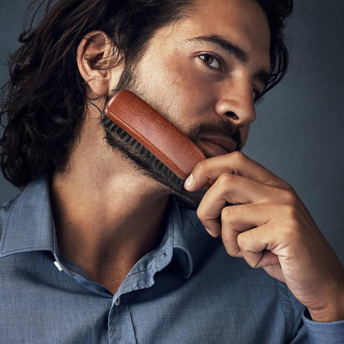 Boar Bristle Hair Brush for Women Men - Detangling & Styling, Scalp Massage