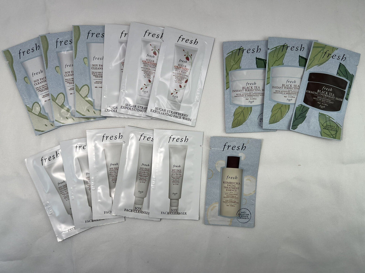 15-Piece Fresh Sample Lot - Cleanser, Black Tea Mask & Kombucha