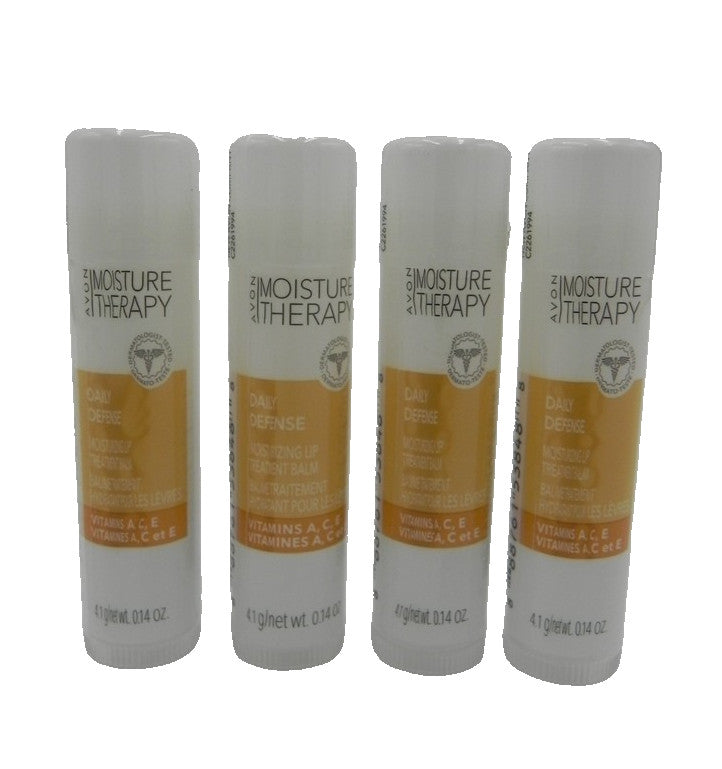 Moisturizing Lip Balm Set - Avon Moisture Therapy Daily Defense, 4 Pack