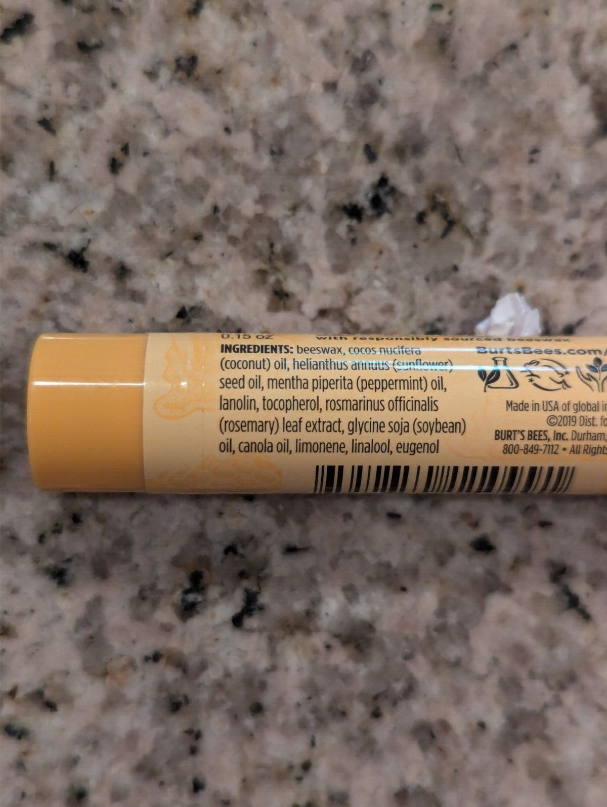 Beeswax Lip Balm with Vitamin E & Peppermint - 0.15 oz Natural Moisturizer