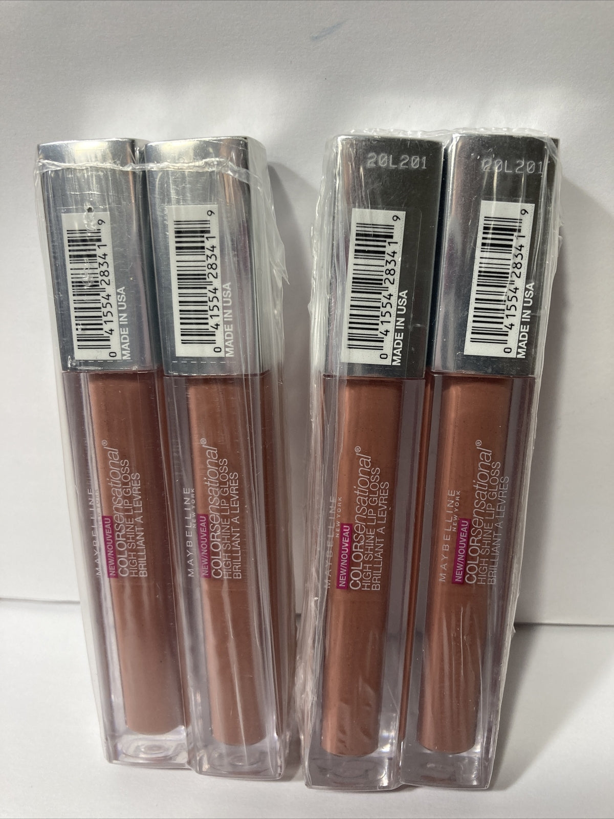 Set of 4 Maybelline Color Sensational High Shine Lip Gloss Iced Chocolate #60