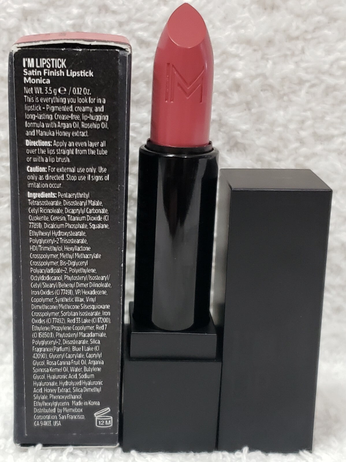 I'm Meme Monica Satin Finish Lipstick Rose Pink 0.12 oz / 3.5g - Discontinued & Rare