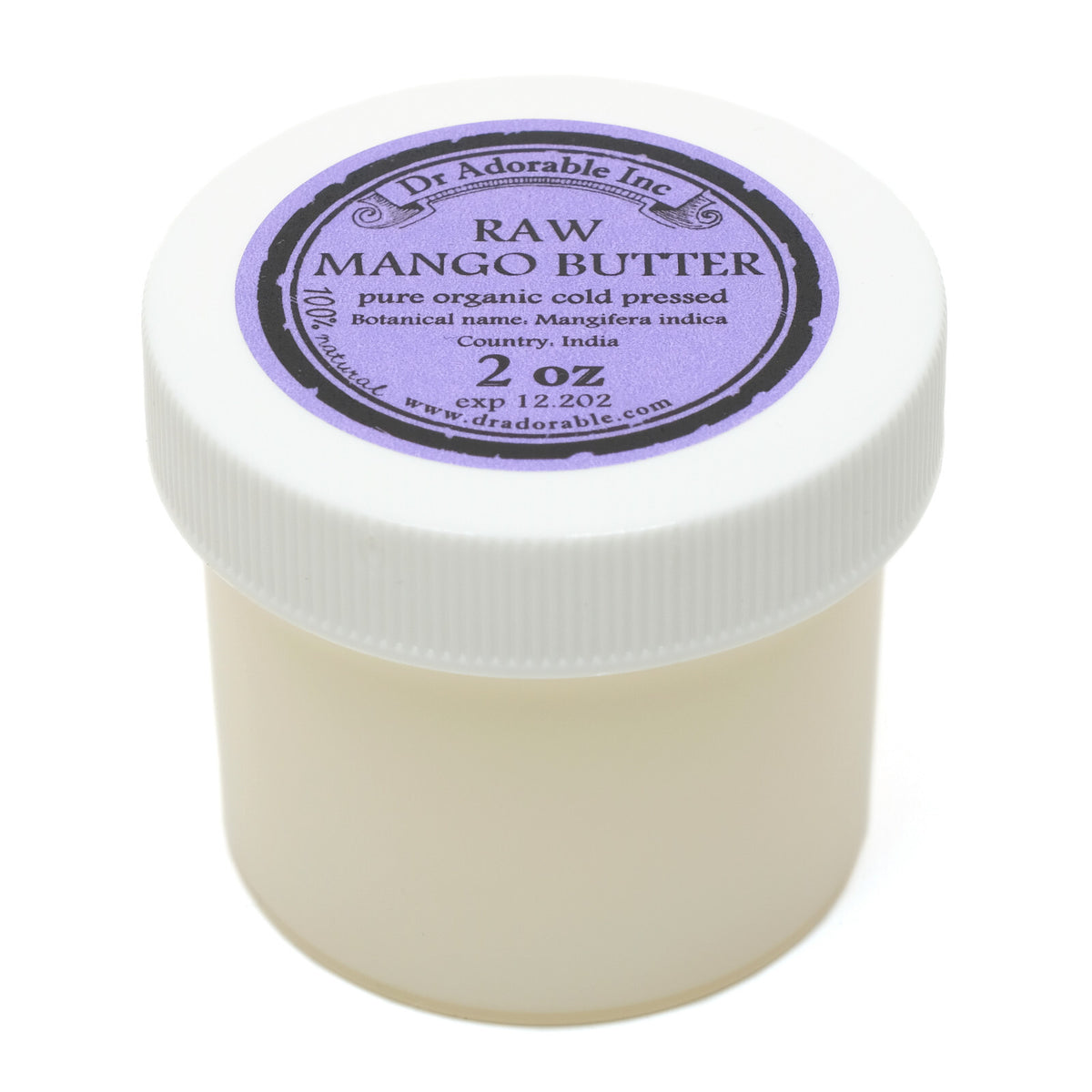 Organic Cold Pressed Mango Butter Raw