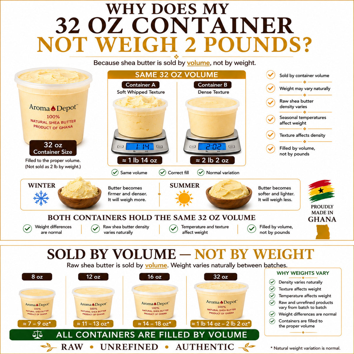 African Shea Butter Yellow 8 oz Raw Unrefined Grade A Natural Product