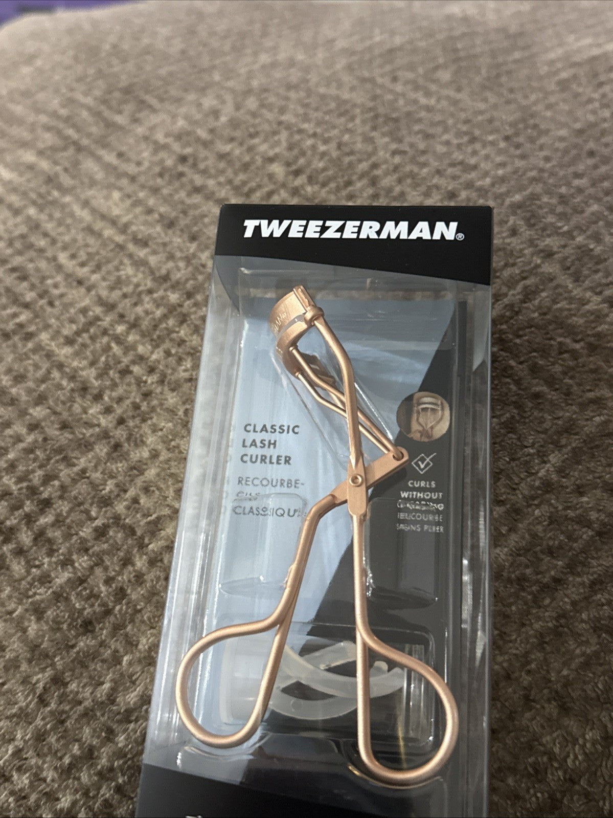 Eyelash Curler Rose Gold with 3 Replacement Silicone Pads - Classic Makeup Tool