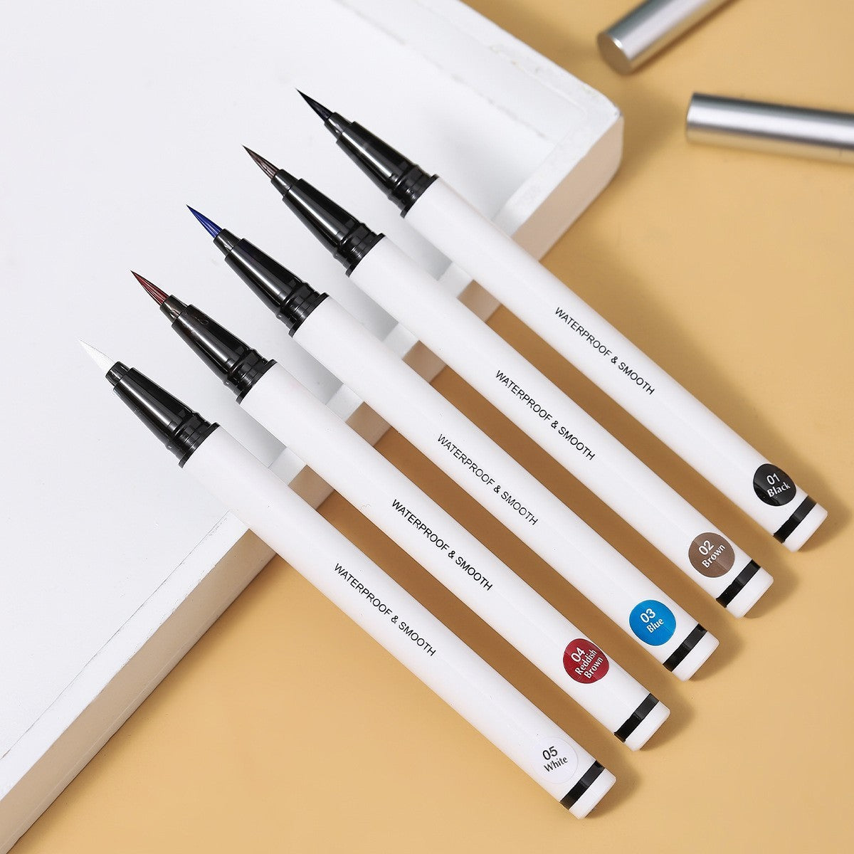 Liquid Eyeliner Set Matte Waterproof Smudge-Proof Long Lasting Eye Makeup 5 Pieces