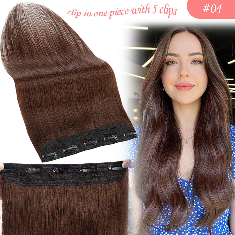 Clip-In Hair Extensions Full Head Set 100% Remy Human Hair Thick and Natural