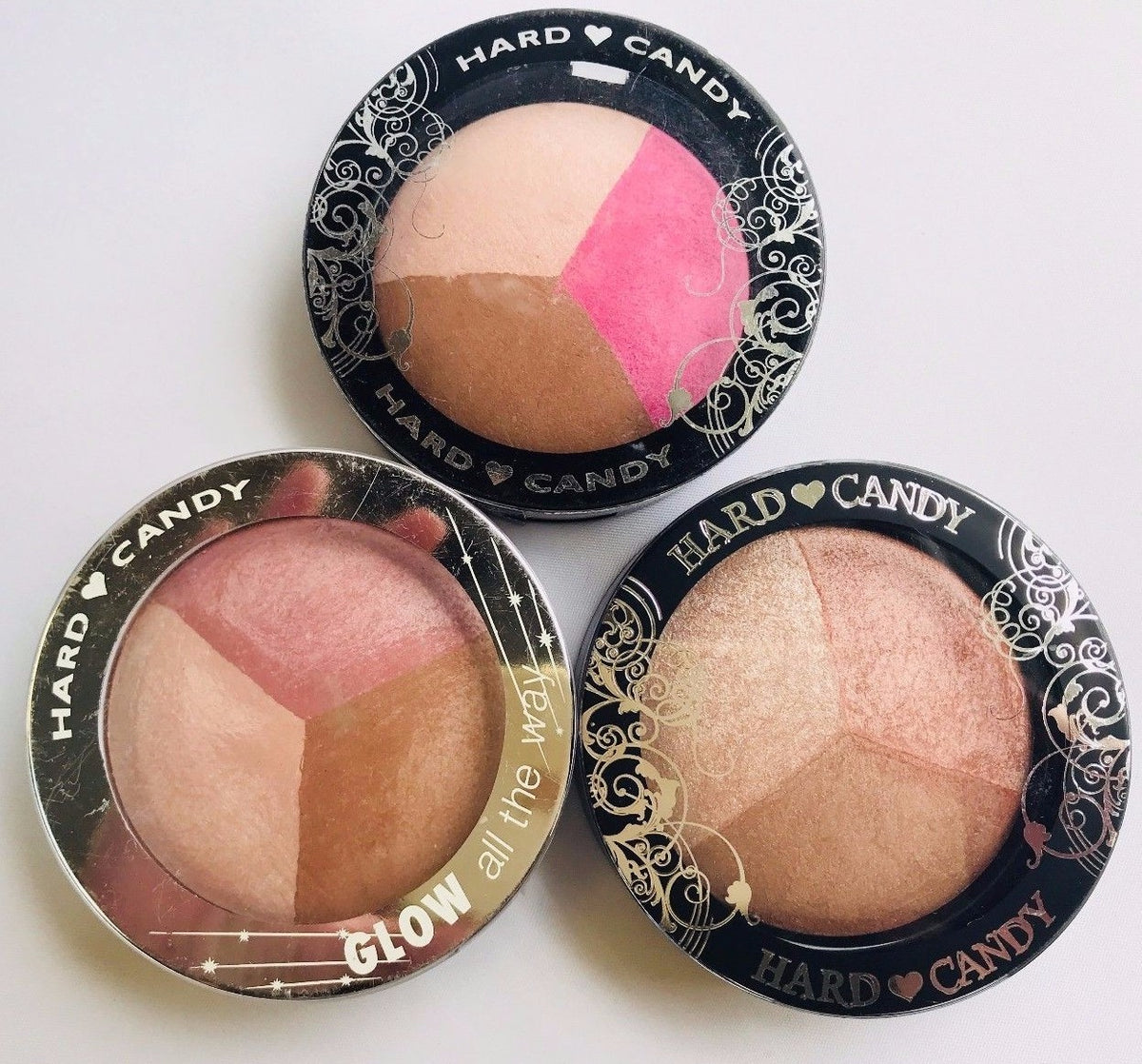 Set of 3 Contouring Face Palettes - Blush, Luminizer & Bronzer