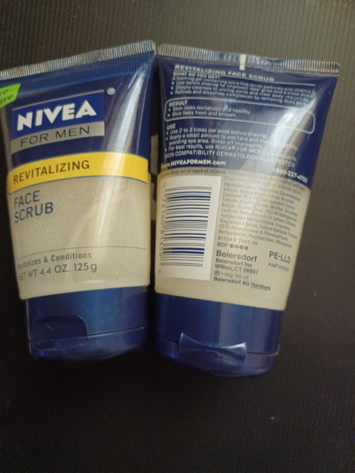 Nivea Men Revitalizing Pre-Shave Face Scrub - 2 Pack, 4.4 oz Each